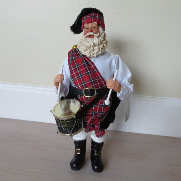 Santa Little Drummer Boy Standing Decor Santas Workshop Handcrafted Collectibles - Picture 1 of 5